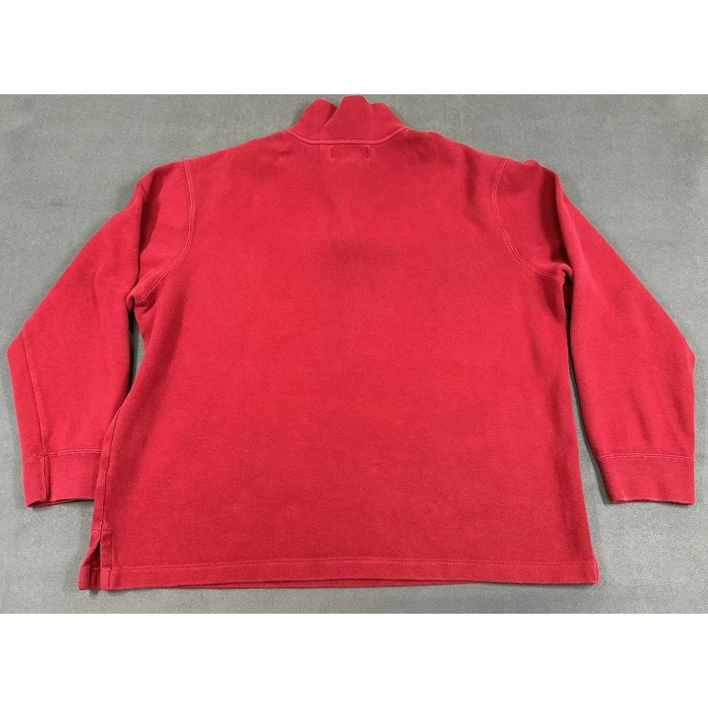Vintage Polo Ralph Lauren Sweater Mens Size XL Red Quarter Zip Pullover Pony